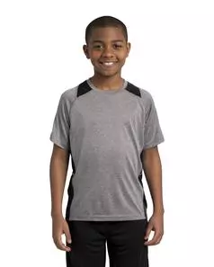 preview image of Sport-Tek   Youth Heather Colorblock Contender   Tee. YST361