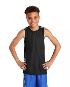 preview image of Sport-Tek   Youth PosiCharge   Mesh Reversible Sleeveless Tee. YT555