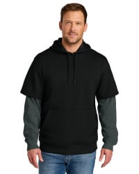 preview image of CornerStone Tough Fleece Layered Hoodie CSF632