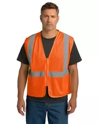 preview image of CornerStone    ANSI 107 Class 2 Economy Mesh Zippered Vest. CSV101