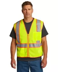 preview image of CornerStone    ANSI 107 Class 2 Mesh Zippered Two-Tone Vest. CSV103