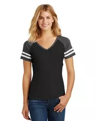 preview image of District    Women's Game V-Neck Tee. DM476