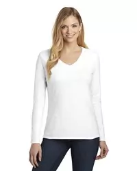 preview image of District    Women's Very Important Tee    Long Sleeve V-Neck. DT6201