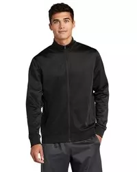 preview image of Sport-Tek    Tricot Sleeve Stripe Track Jacket. JST94