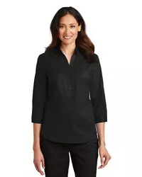 preview image of Port Authority   Women's 3/4-Sleeve SuperPro   Twill Shirt. L665