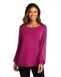 preview image of Port Authority    Women's Luxe Knit Jewel Neck Top. LK5600