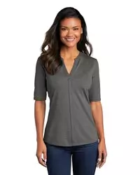 preview image of Port Authority    Women's Stretch Heather Open Neck Top  LK583