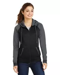 preview image of Sport-Tek   Women's Sport-Wick   Varsity Fleece Full-Zip Hooded Jacket. LST236
