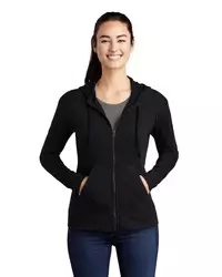 preview image of Sport-Tek    Women's PosiCharge    Tri-Blend Wicking Fleece Full-Zip Hooded Jacket LST29