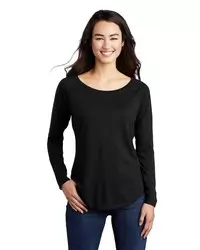 preview image of Sport-Tek    Women's PosiCharge    Long Sleeve Tri-Blend Wicking Scoop Neck Raglan Tee L