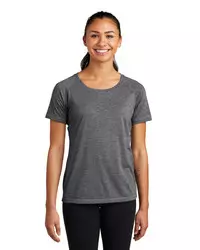 preview image of Sport-Tek    Women's PosiCharge    Tri-Blend Wicking Scoop Neck Raglan Tee. LST400