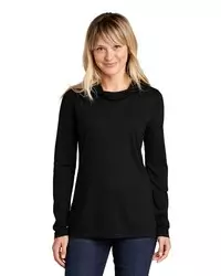 preview image of Sport-Tek   Women's PosiCharge    Tri-Blend Wicking Long Sleeve Hoodie LST406
