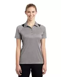 preview image of Sport-Tek   Women's Heather Colorblock Contender   Polo. LST665