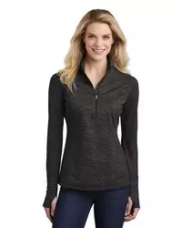 preview image of Sport-Tek    Women's Sport-Wick    Stretch Reflective Heather 1/2-Zip Pullover. LST855