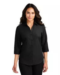preview image of Port Authority   Women's 3/4-Sleeve Carefree Poplin Shirt. LW102