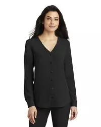 preview image of Port Authority   Women's Long Sleeve Button-Front Blouse. LW700