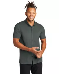 preview image of MM1006 Stretch Pique Full-Button Polo