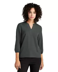 preview image of MM2011 Women's Stretch Crepe 3/4-Sleeve Blouse