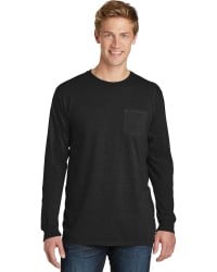 preview image of Port & Company   Beach Wash   Garment-Dyed Long Sleeve Pocket Tee  PC099LSP