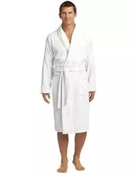 preview image of Port Authority   Checkered Terry Shawl Collar Robe. R103