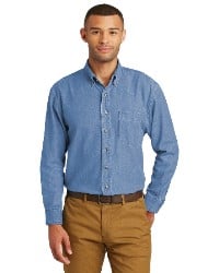 preview image of Port & Company - Long Sleeve Value Denim Shirt. SP10