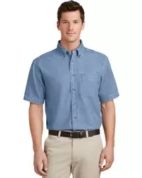 preview image of Port & Company   - Short Sleeve Value Denim Shirt. SP11