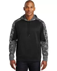 preview image of Sport-Tek   Sport-Wick   Mineral Freeze Fleece Colorblock Hooded Pullover. ST231