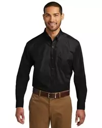 preview image of Port Authority   Long Sleeve Carefree Poplin Shirt. W100