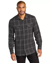 preview image of Port Authority   Long Sleeve Ombre Plaid Shirt W672