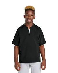 preview image of Sport-Tek Youth Repeat 1/2-Zip Short Sleeve Jacket YJST489