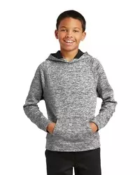 preview image of Sport-Tek   Youth PosiCharge   Electric Heather Fleece Hooded Pullover. YST225