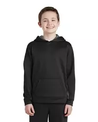 preview image of Sport-Tek   Youth Sport-Wick   Fleece Colorblock Hooded Pullover.  YST235