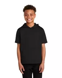 preview image of Sport-Tek YST251 Youth Sport-Wick Fleece Short Sleeve Hooded Pullover