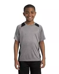 preview image of Sport-Tek   Youth Heather Colorblock Contender   Tee. YST361