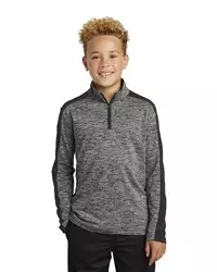 preview image of Sport-Tek    Youth PosiCharge    Electric Heather Colorblock 1/4-Zip Pullover. YST397