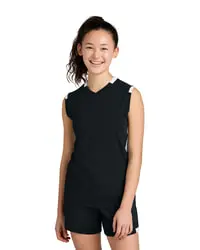 preview image of Sport-Tek YST441 Youth Club Sleeveless V-Neck