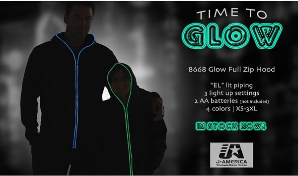 Printing On The Glow Full Zip Hood