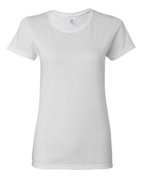 Gildan 5000L Heavy Cotton Women's Short Sleeve T-Shirt - White