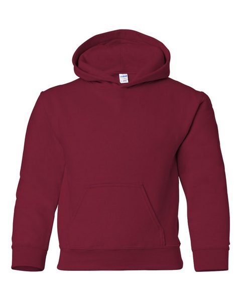 Gildan G185B Heavy Blend Youth Hooded Sweatshirt - Cardinal Red
