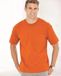 Bayside 5070 USA-Made Short Sleeve T-Shirt With a Pocket