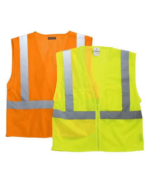 ML Kishigo 1191 Economy Series Ultra Cool Mesh 6 Pocket Vest Fits 4X-Large and 5X-Large Lime